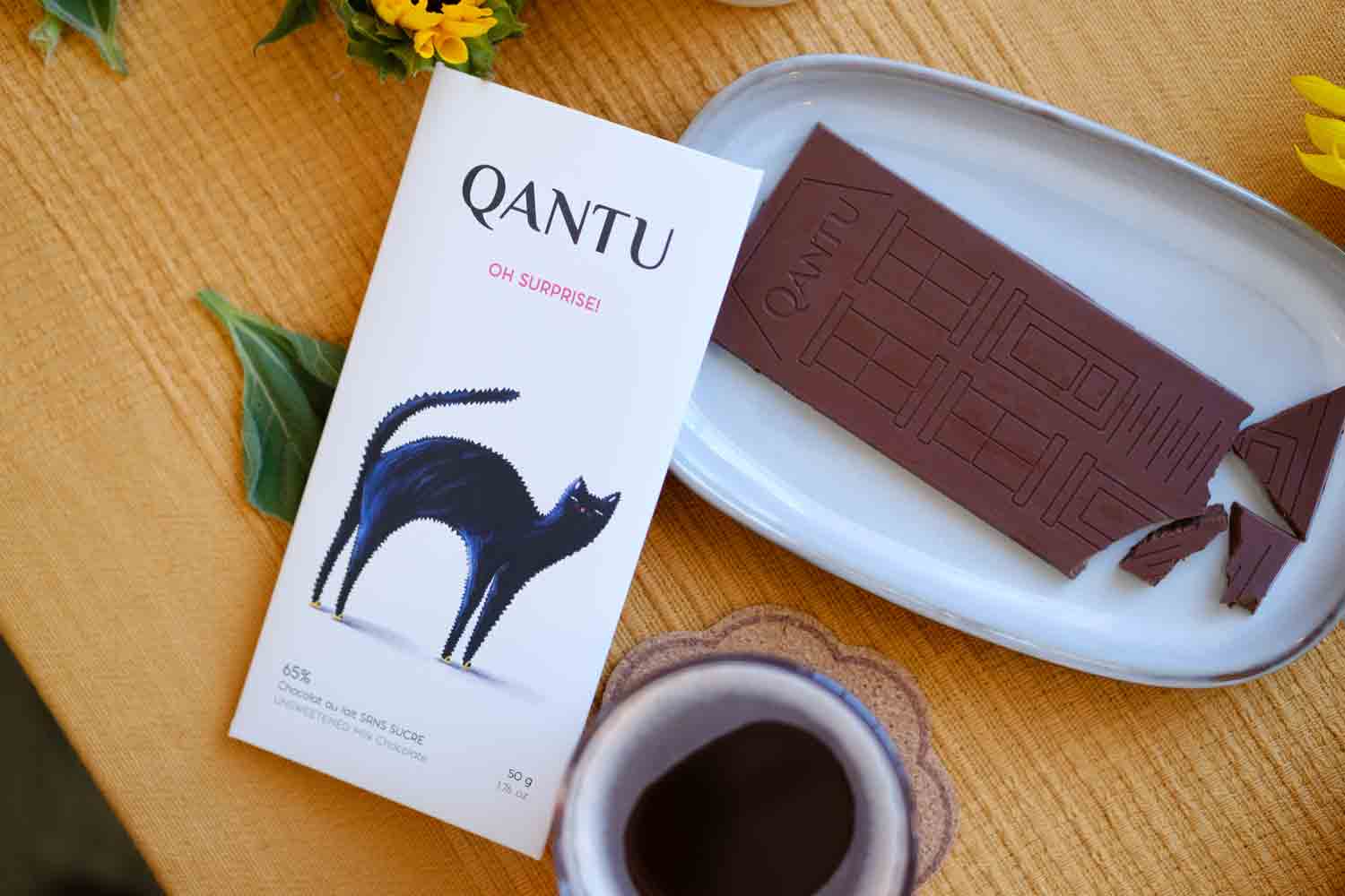Qantu Oh Surprise! Milk Chocolate Without Added Sugar, 50g - Image 2