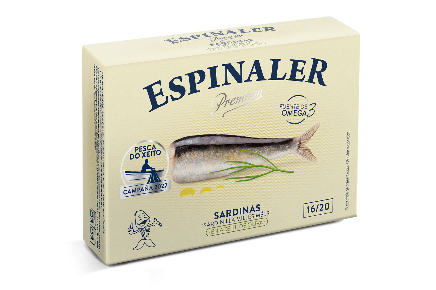 Espinaler Baby Sardines in Olive Oil 16/20 Premium Line, 115g