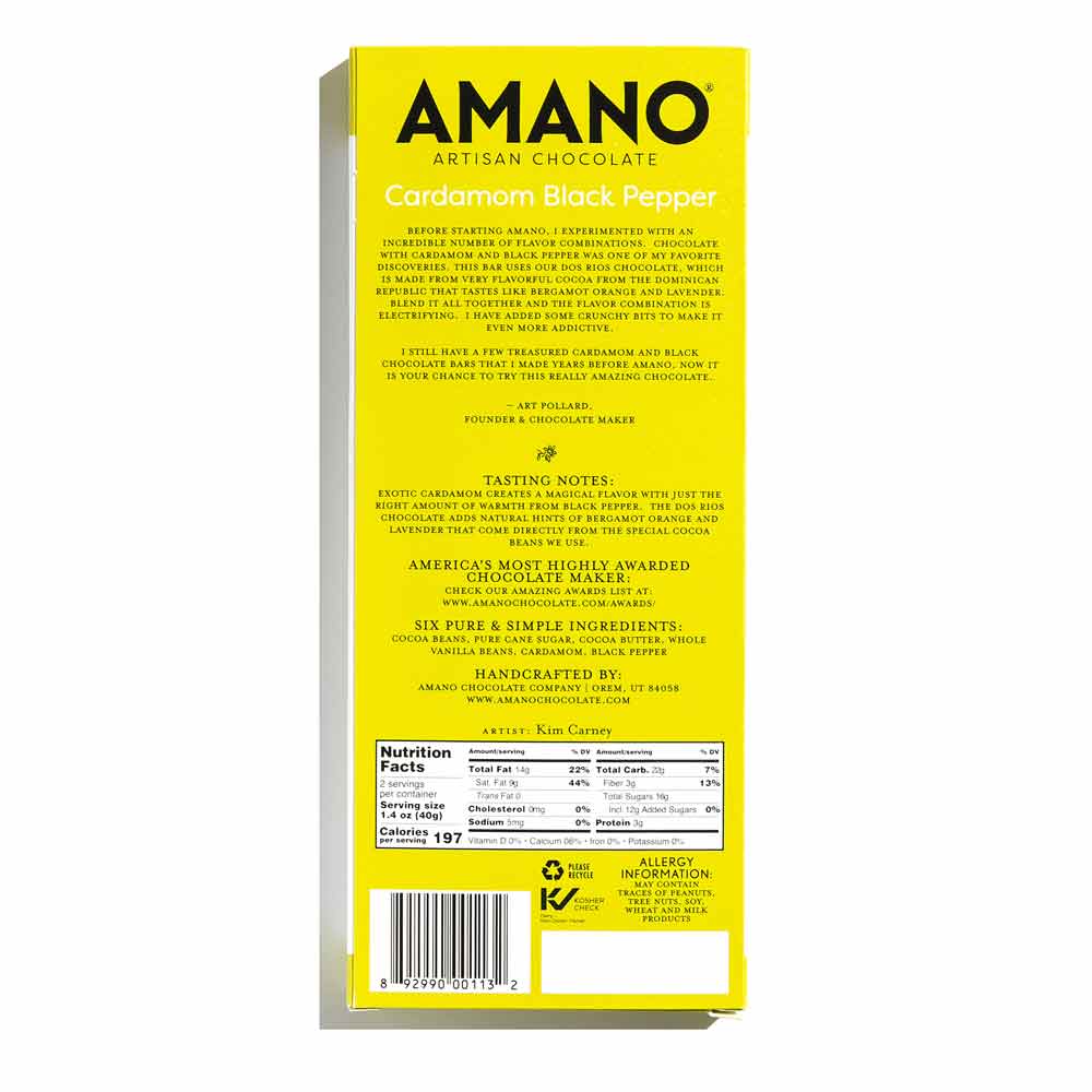 Amano Cardamom Black Pepper 55%, 3oz - Image 2