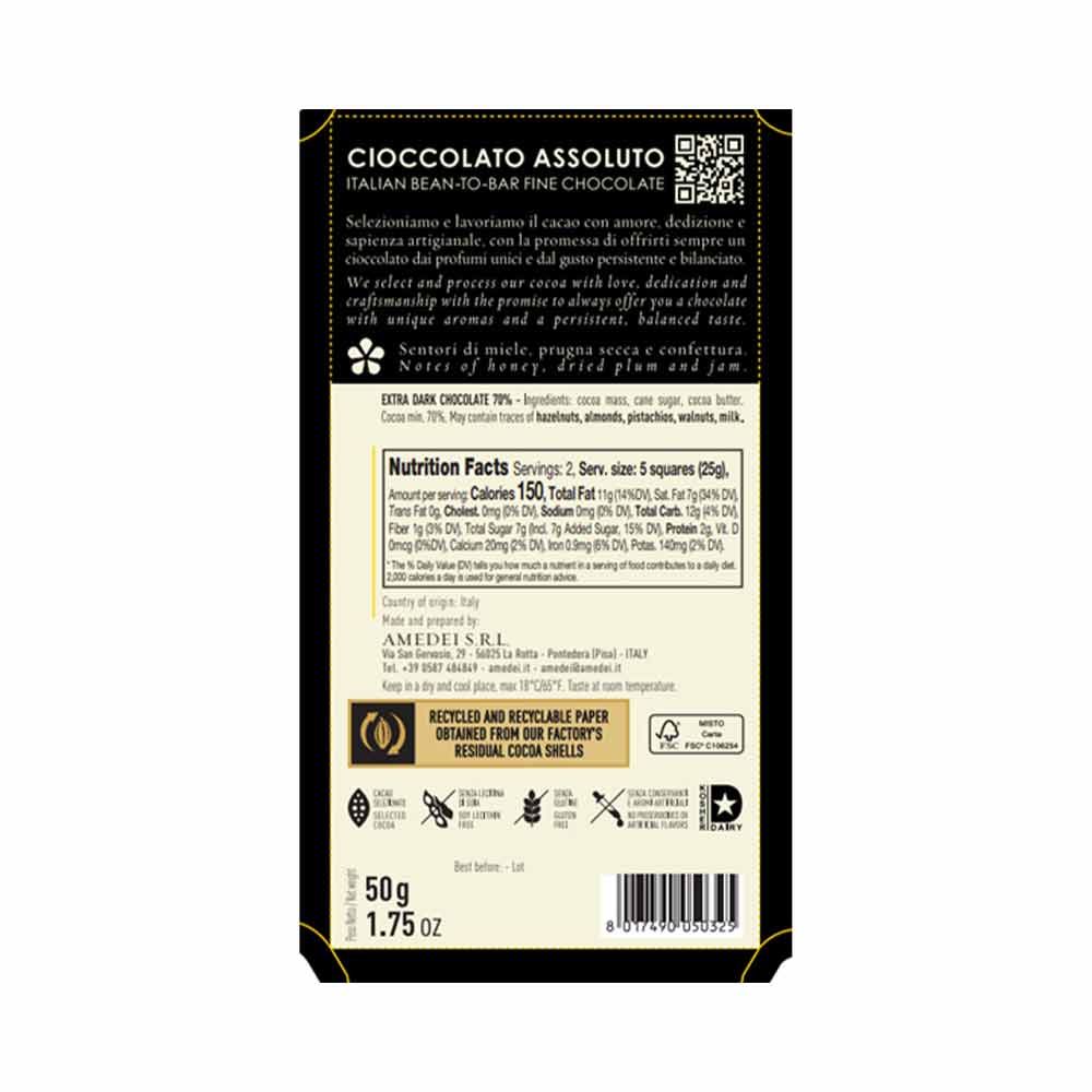 Amedei Blanco de Criollo 70%, 50g - Image 2