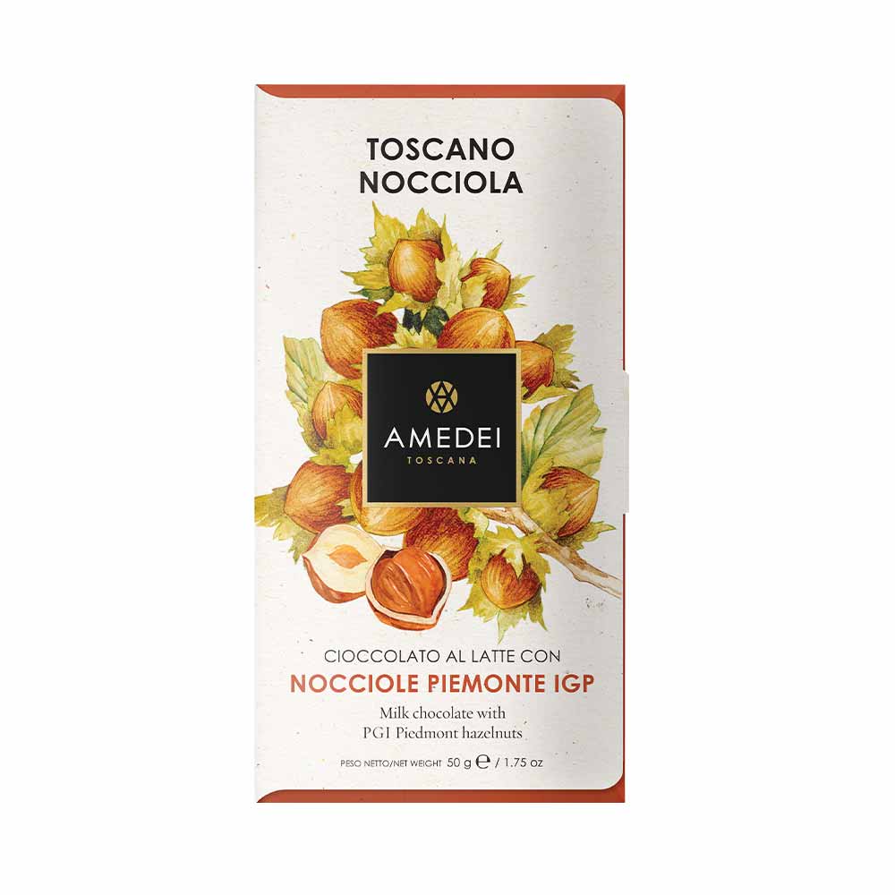 Amedei Nocciola, Milk Chocolate with Hazelnuts, 50g