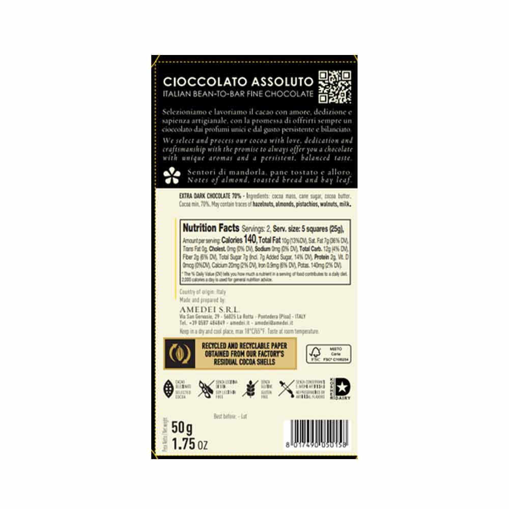 Amedei Porcelana 70%, 50g - Image 2