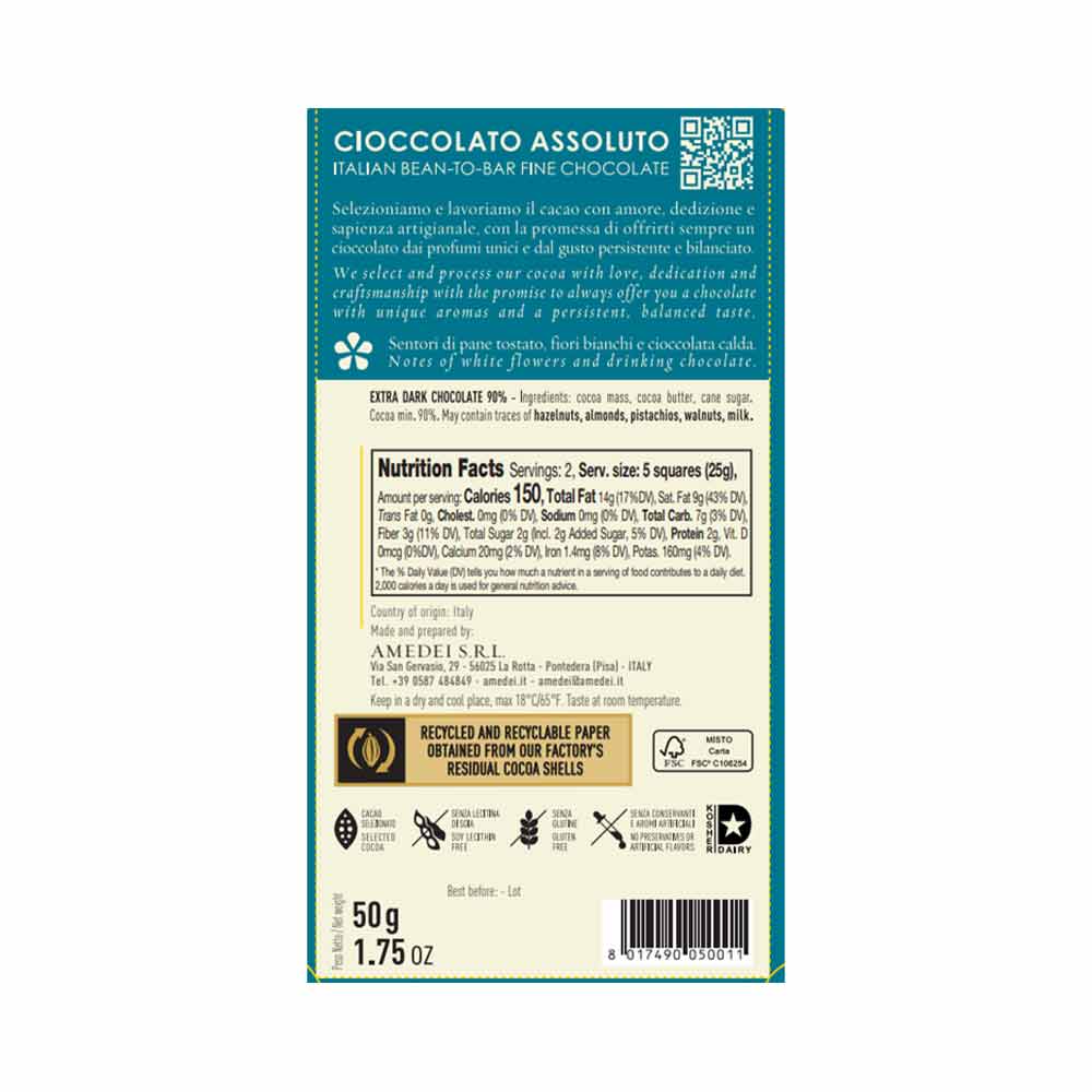 Amedei Toscano Black 90%, 50g - Image 2