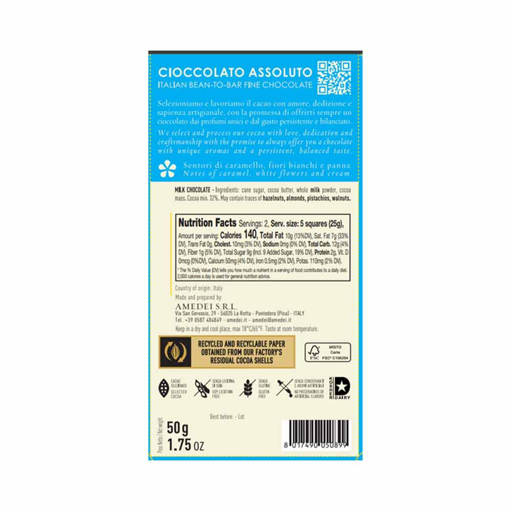Amedei Toscano Milk 32%, 50g - Image 2