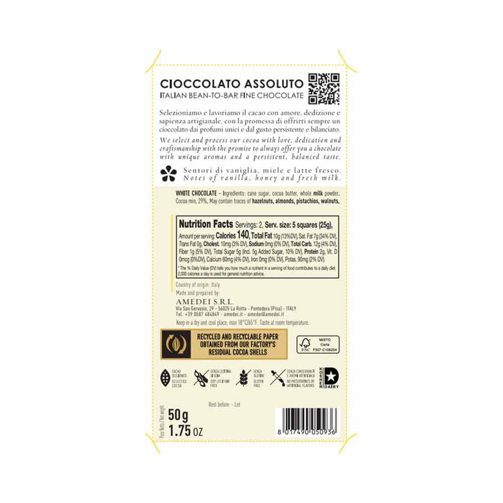 Amedei Toscano White, 50g - Image 2