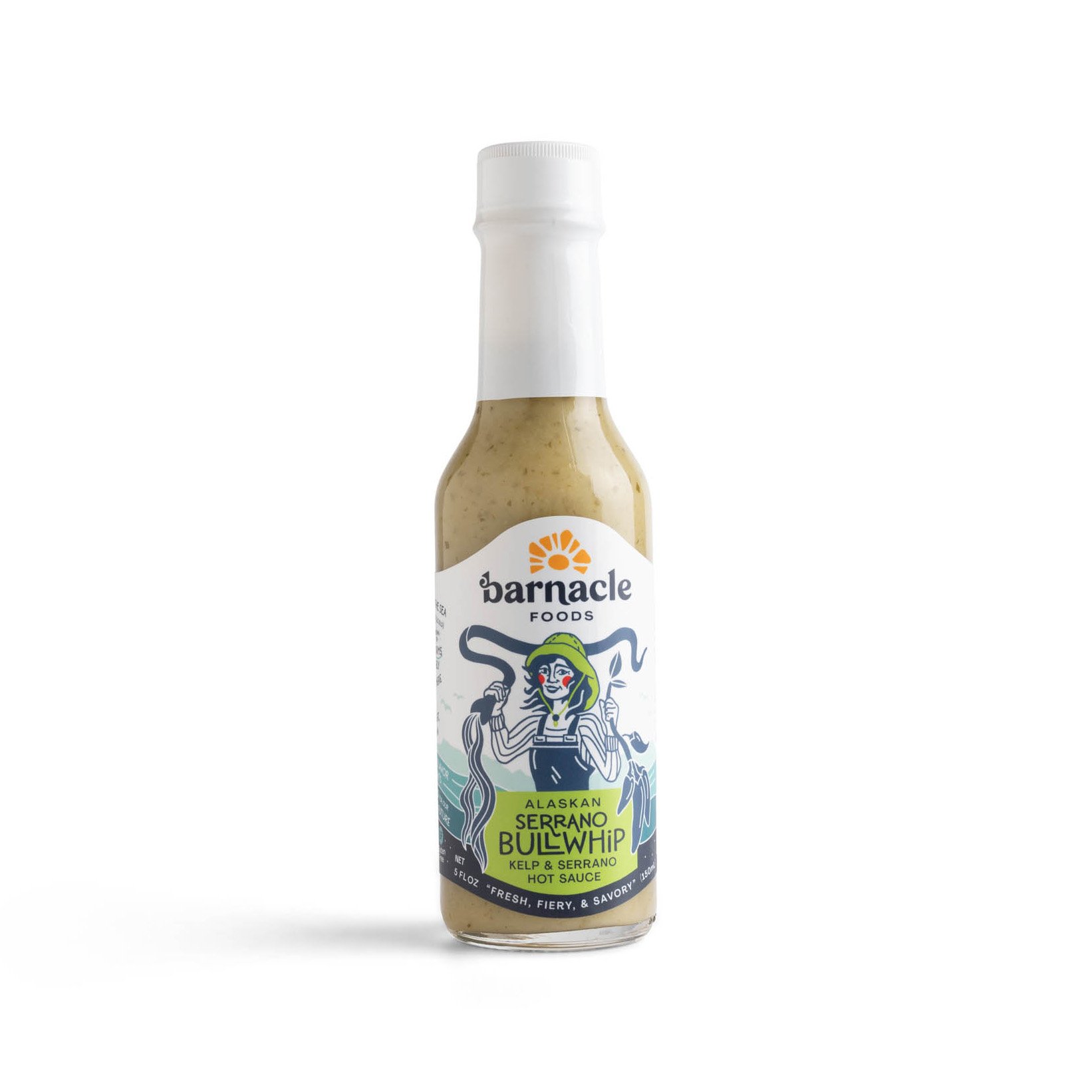 Barnacle Bullwhip Kelp and Serrano Hot Sauce, 5.5oz