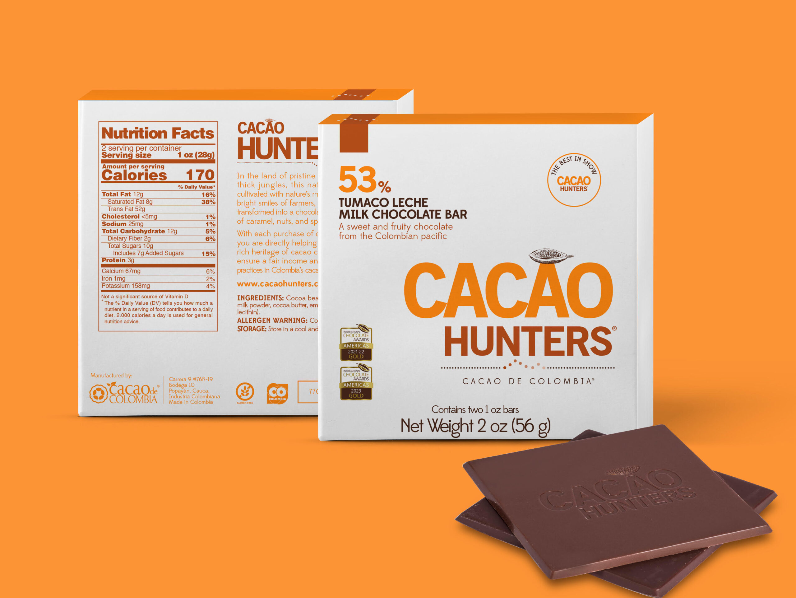 Cacao Hunters Tumaco Milk 53%, 2oz