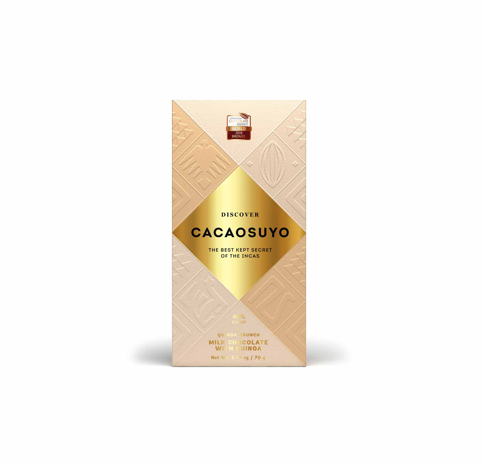 Cacaosuyo Piura Milk Chocolate w/ Quinoa 40%, 70g