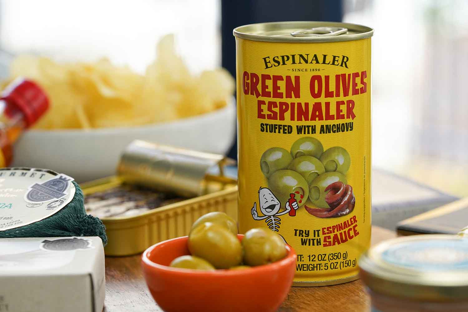 Espinaler Olives Stuffed w/Anchovy, 350g - Image 3