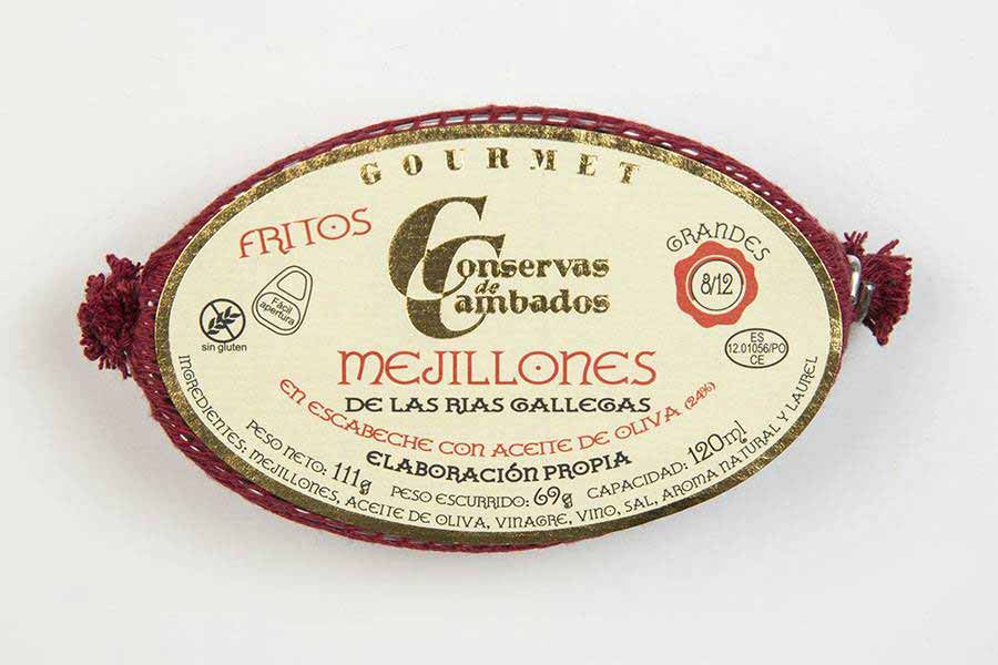 Conservas de Cambados Mussels in Pickled Sauce 8/12, 111g