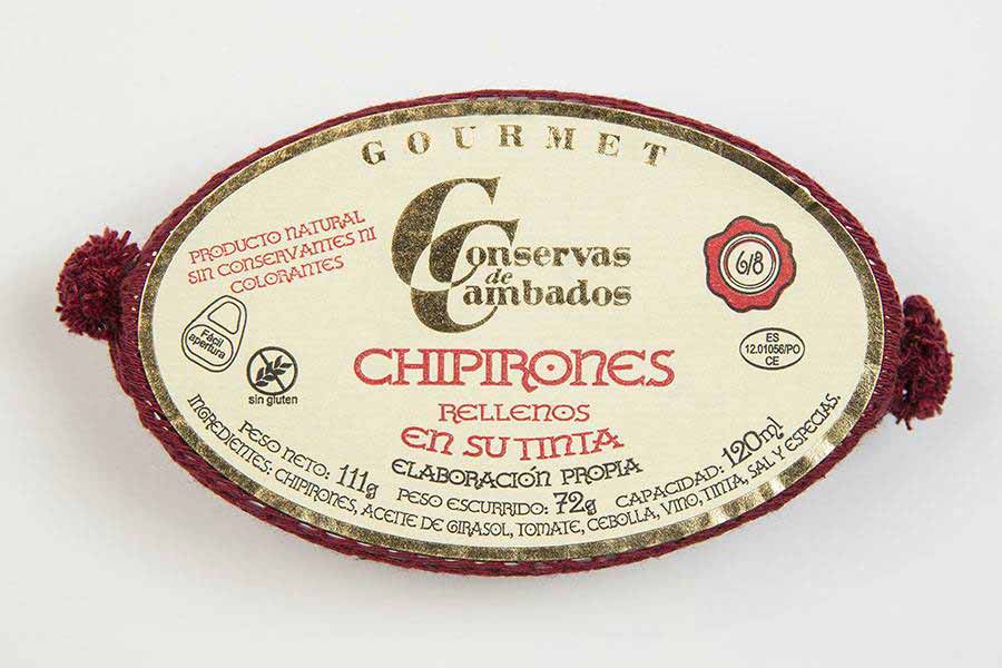 Conservas de Cambados Stuffed Squids in Ink 6/8, 111g