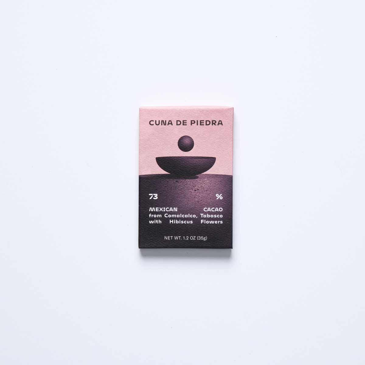 Cuna de Piedra Comalcalco, Tabasco w/ Hibiscus Flowers 73% Mini, 1oz