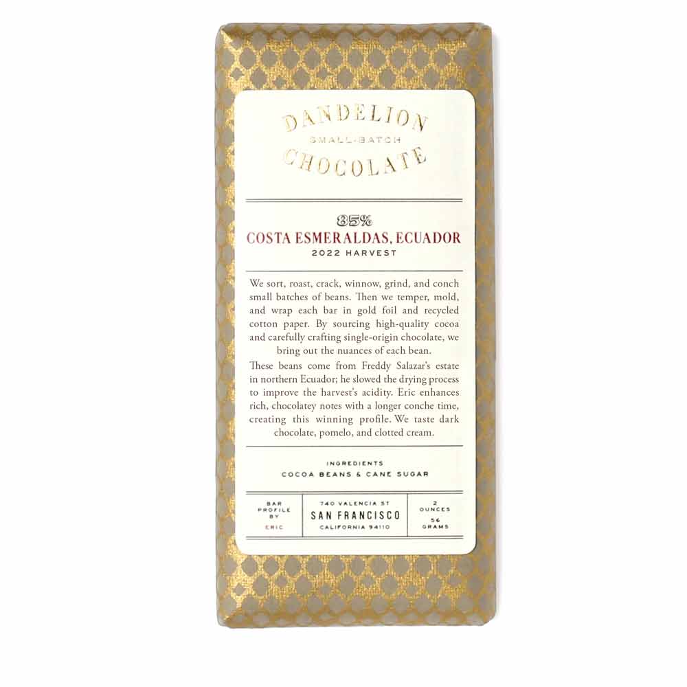 Dandelion Costa Esmeraldas, Ecuador 85%, 56g
