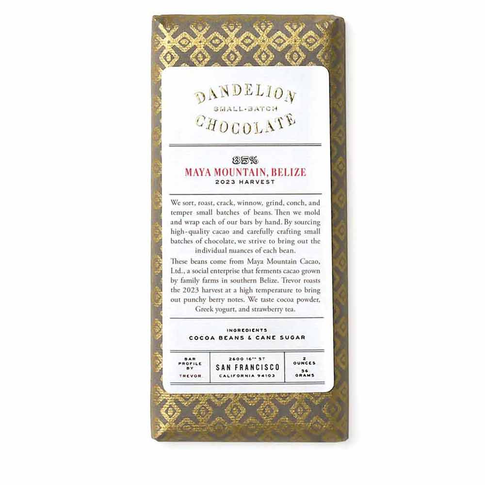 Dandelion Maya Mountain, Belize 85%, 56g