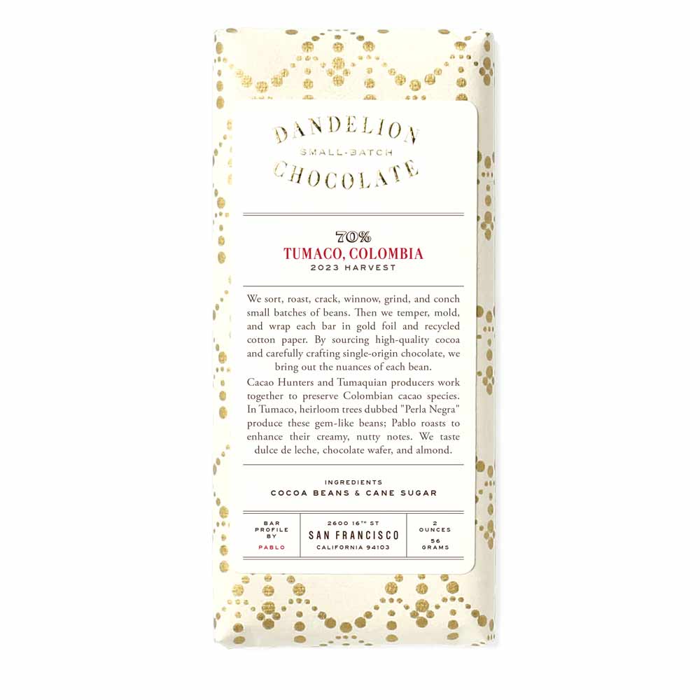 Dandelion Tumaco, Colombia 70%, 56g