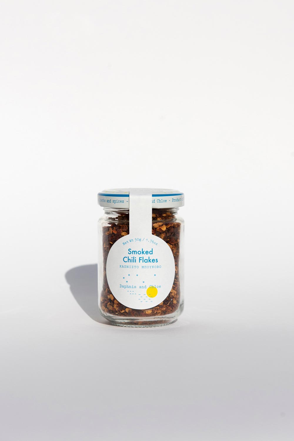 Daphnis and Chloe Smoked Chili Flakes Glass Jar, 50g