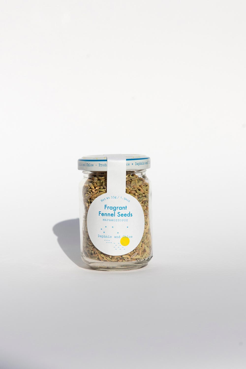 Daphnis and Chloe Fragrant Fennel Seeds Glass Jar, 55g