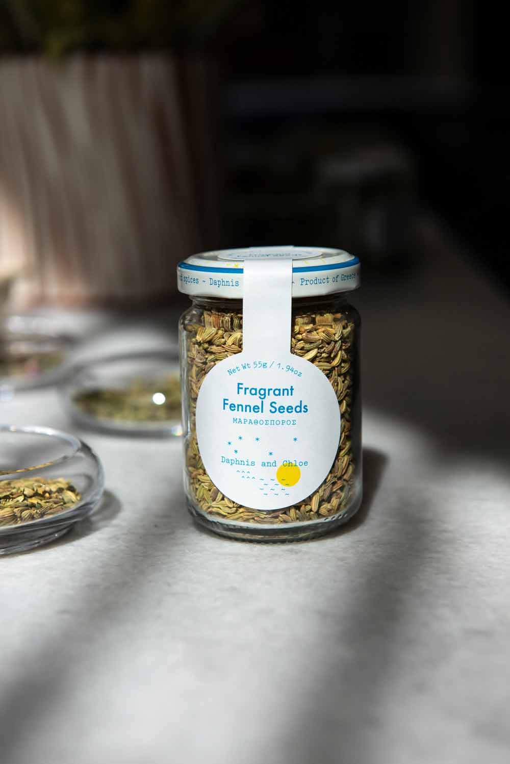 Daphnis and Chloe Fragrant Fennel Seeds Glass Jar, 55g - Image 3