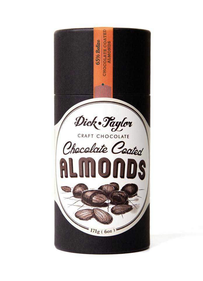 Dick Taylor Chocolate Coated Almonds, 6oz