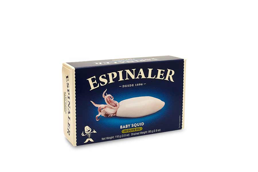 Espinaler Baby Squids in Olive Oil 5/8 Classic Line, 110g