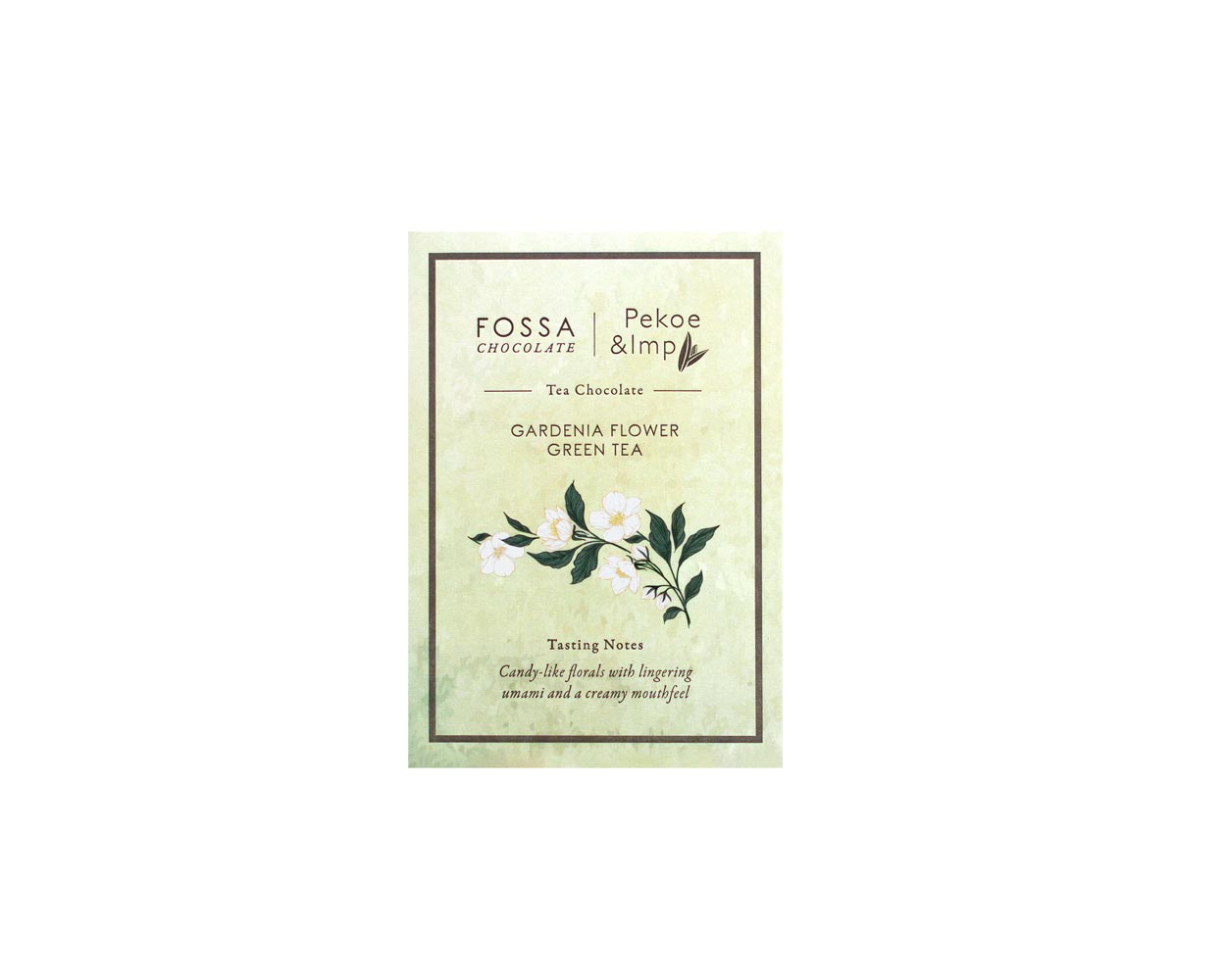 Fossa Gardenia Flower Green Tea Chocolate, 50g