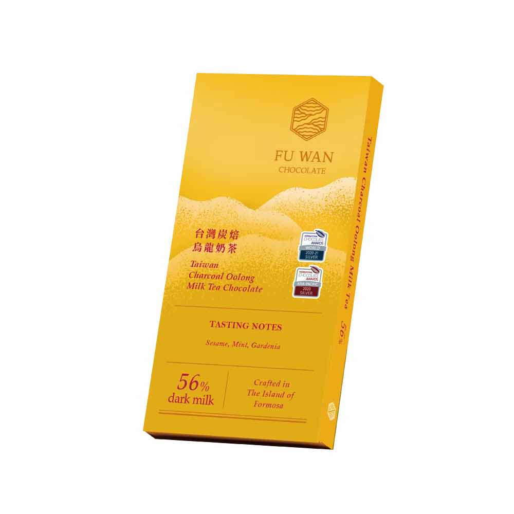 Fu Wan Charcoal Oolong Milk Tea Chocolate 56%, 35g