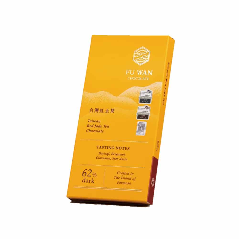 Fu Wan Taiwan Red Jade Tea Chocolate 62%, 45g