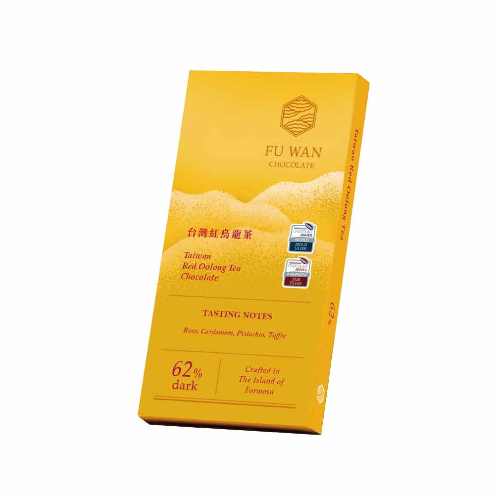 Fu Wan Taiwan Red Oolong Tea Chocolate 62%, 35g