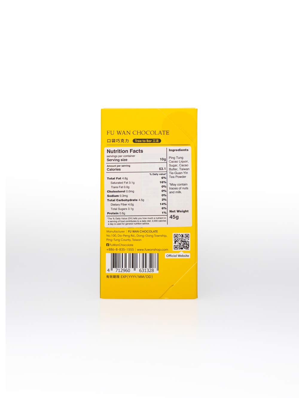 Fu Wan Taiwan Tie-Guen-Yin Chocolate 62%, 45g - Image 2