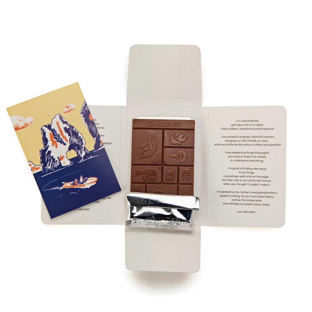 I Am Italiano Organic Chocolate With Almond Praline (Capri), 50g - Image 2