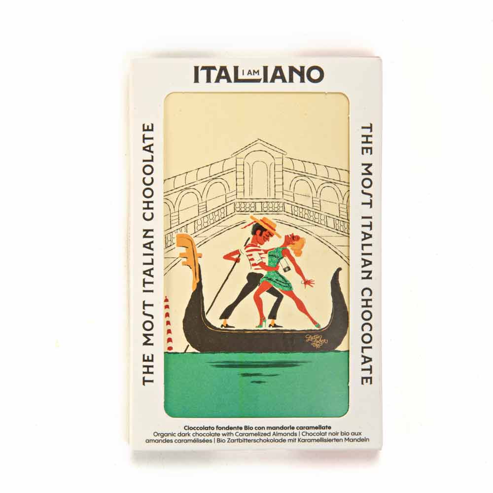 I Am Italiano Organic Chocolate With Almond Praline (Venice), 50g
