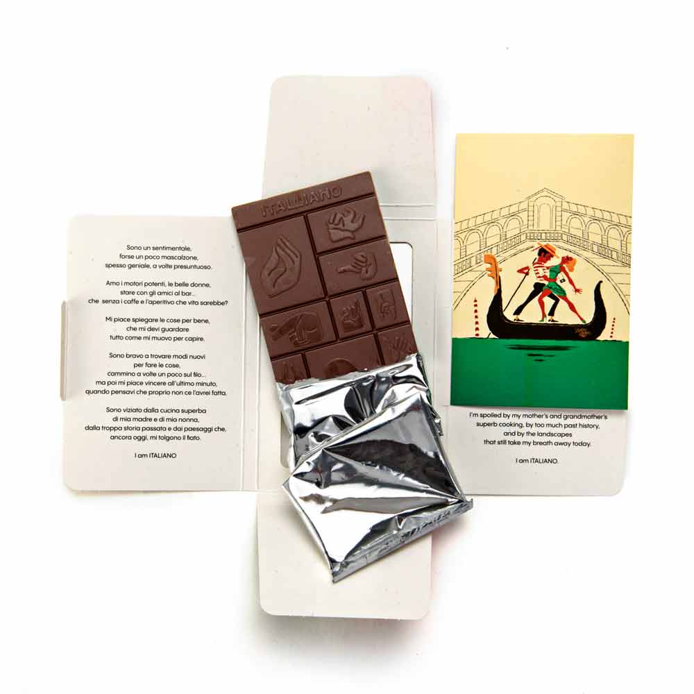 I Am Italiano Organic Chocolate With Almond Praline (Venice), 50g - Image 2