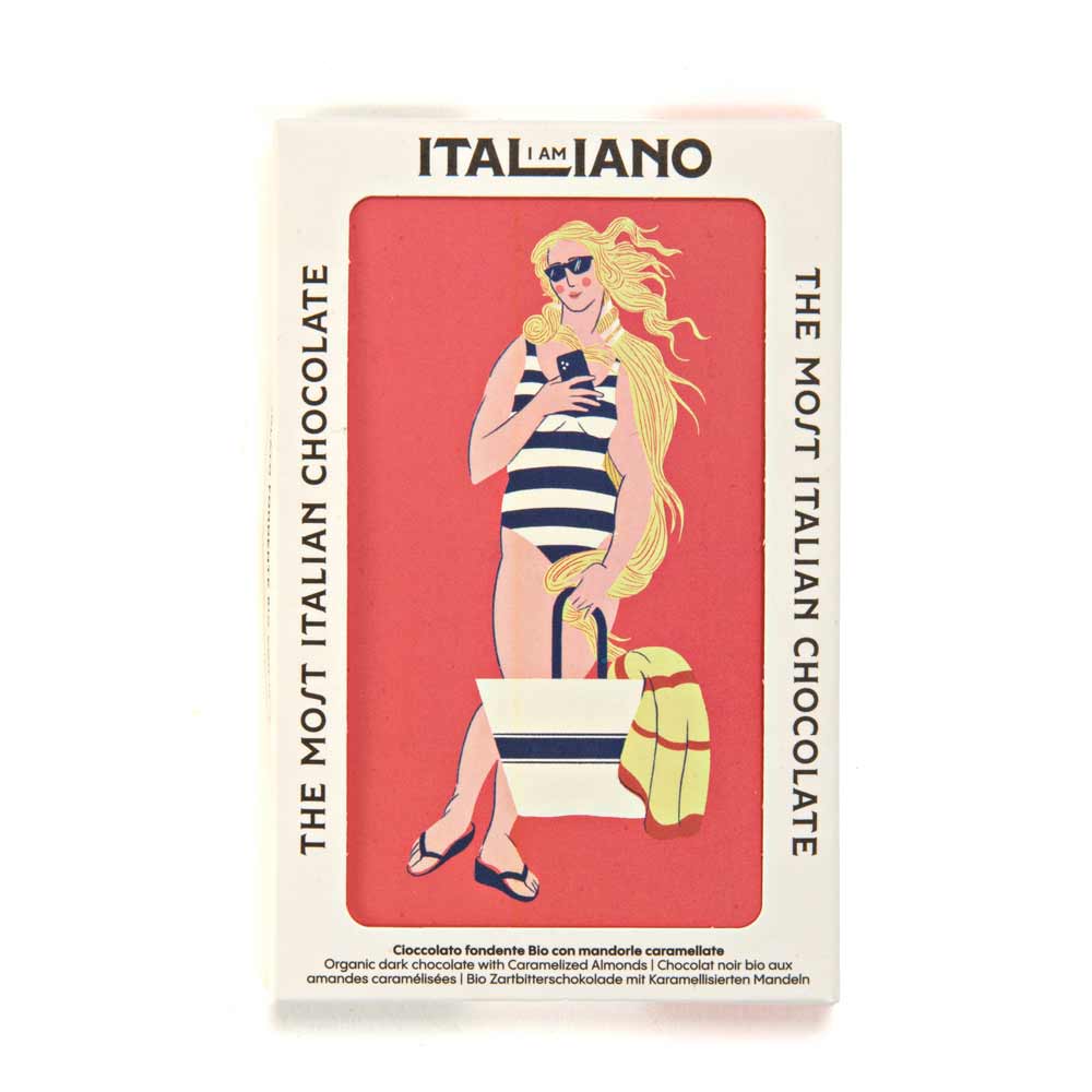 I Am Italiano Organic Chocolate with Almond Praline (Venus), 50g