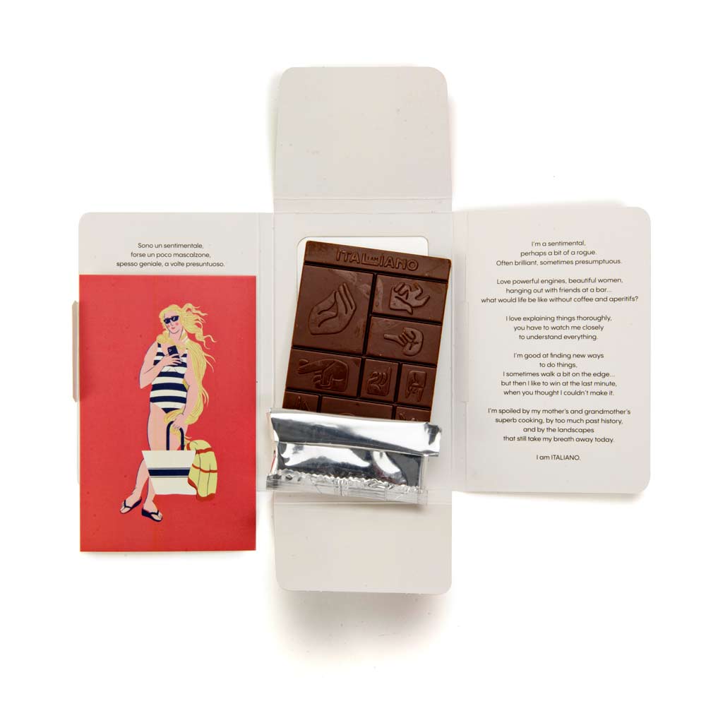 I Am Italiano Organic Chocolate with Almond Praline (Venus), 50g - Image 2