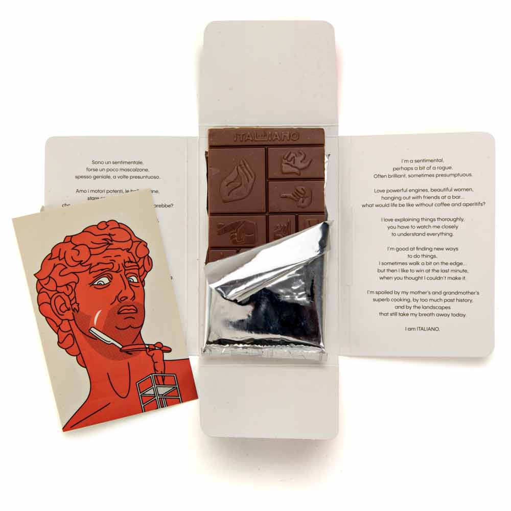 I Am Italiano Organic Chocolate with Salted Caramel (David), 50g - Image 2