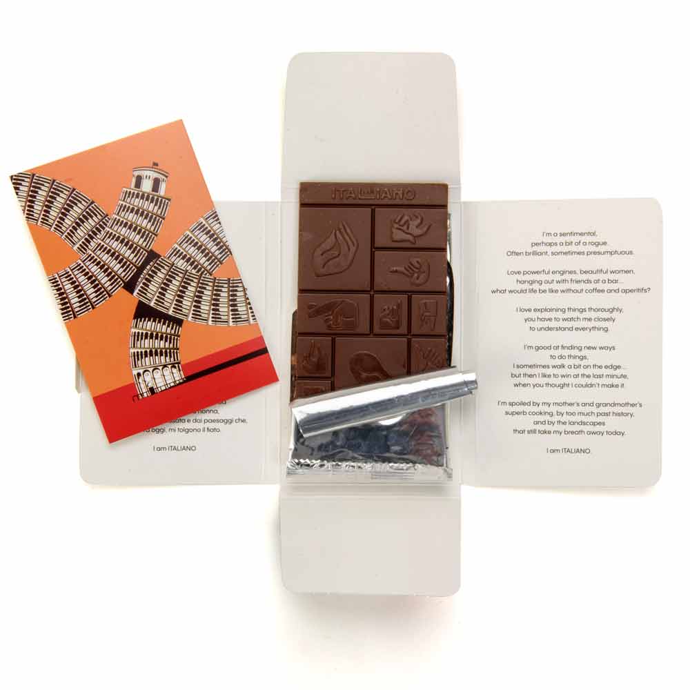 I Am Italiano Organic Milk and Coffee Chocolate (Pisa), 50g - Image 2