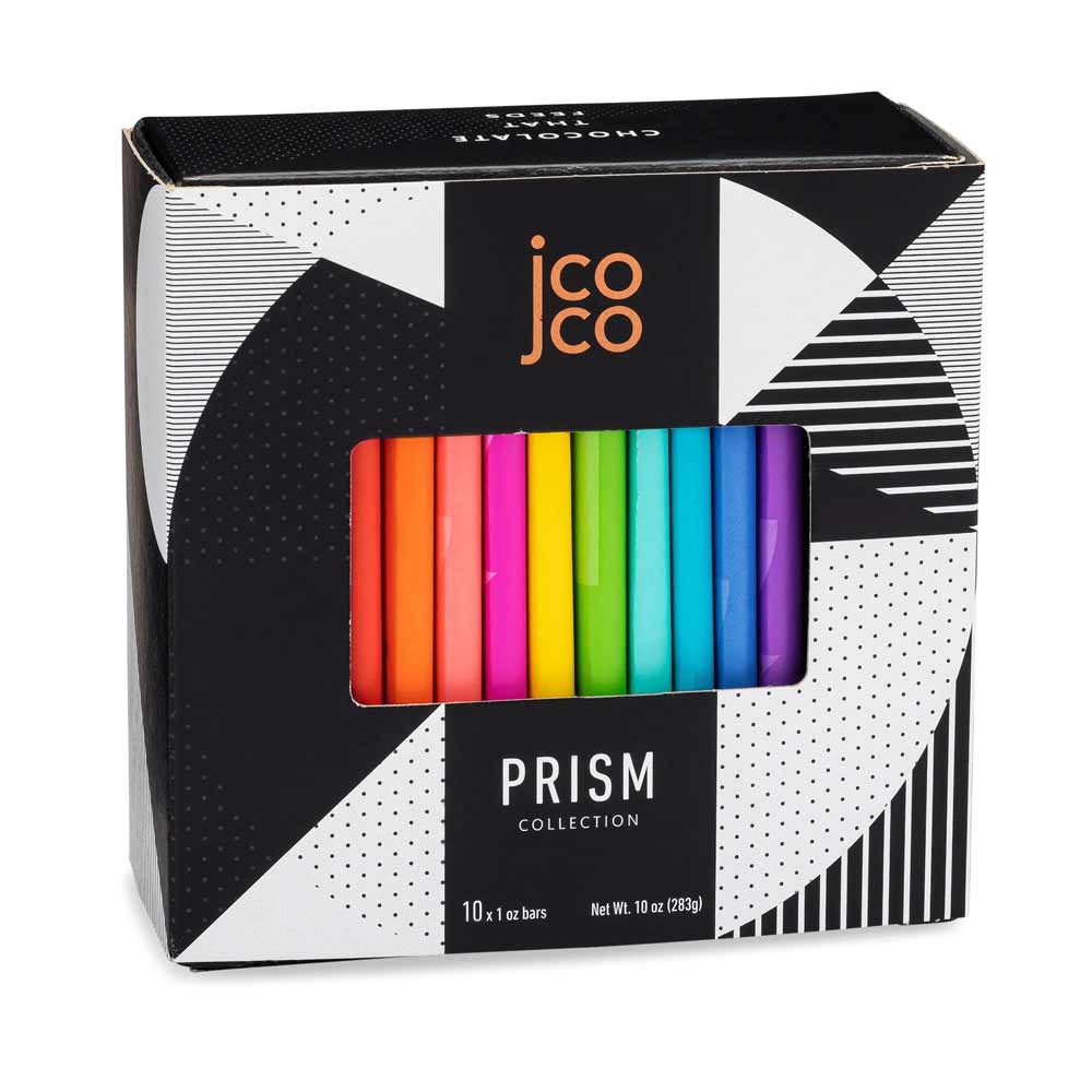 Jcoco 10 Bar Milk + White Prism Collection, 10 x 1oz