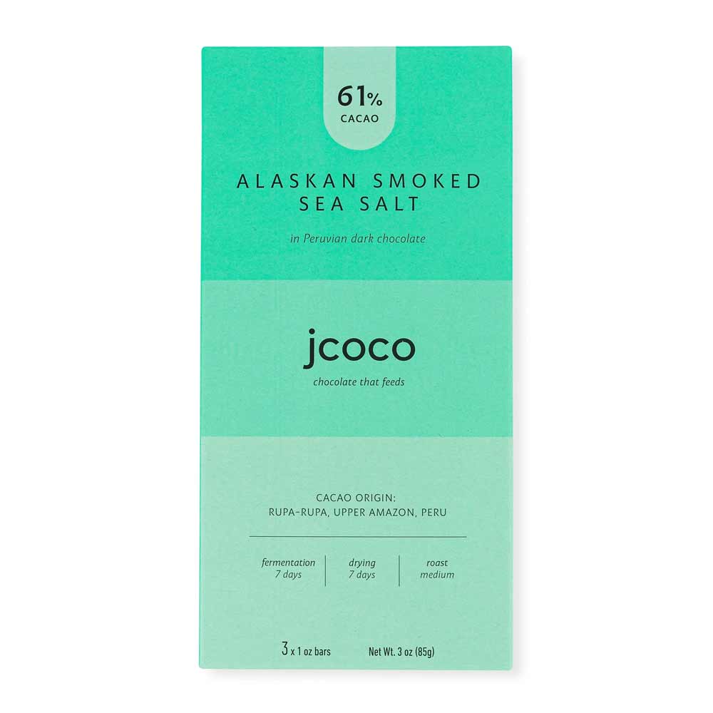 Jcoco Alaskan Smoked Sea Salt 61%, 3oz