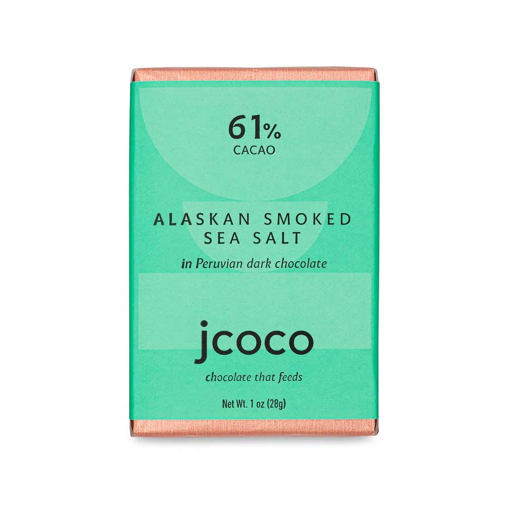 Jcoco Alaskan Smoked Sea Salt 61% Mini, 1oz