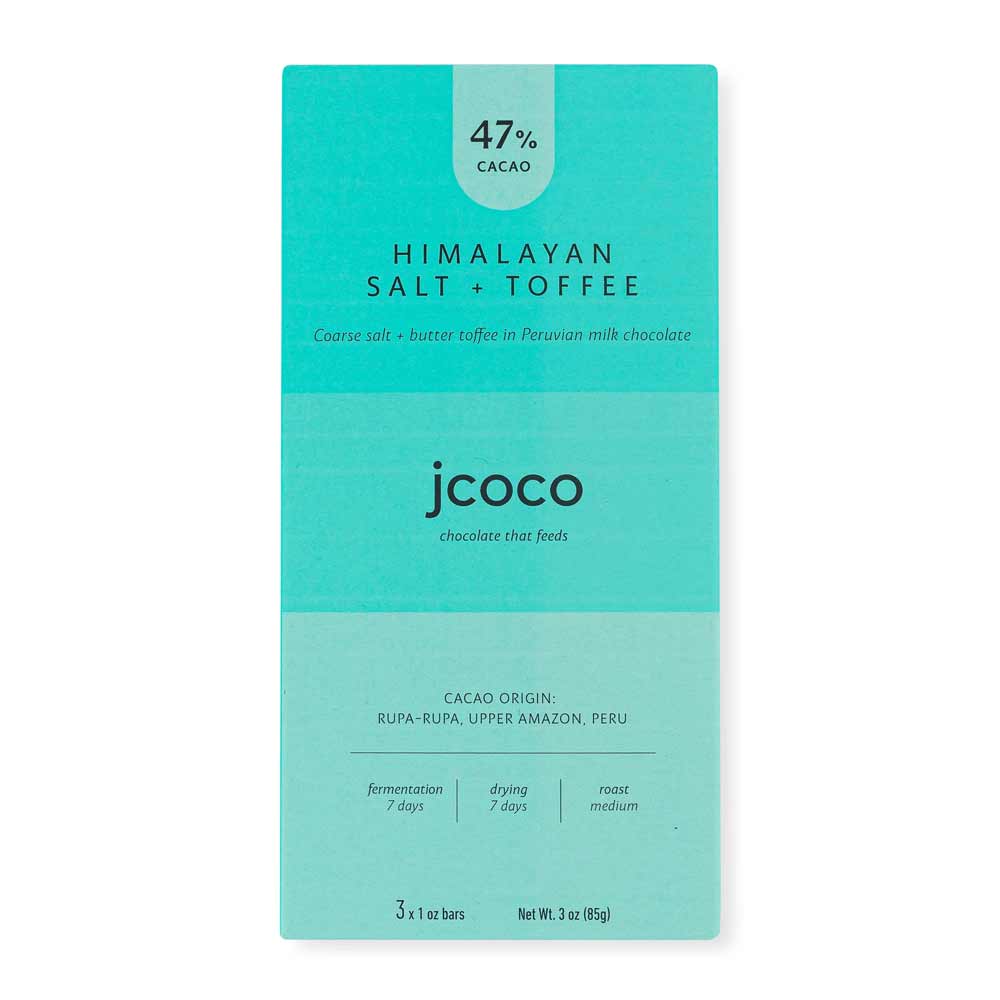 Jcoco Himalayan Salt Toffee Milk Chocolate 47%, 3oz