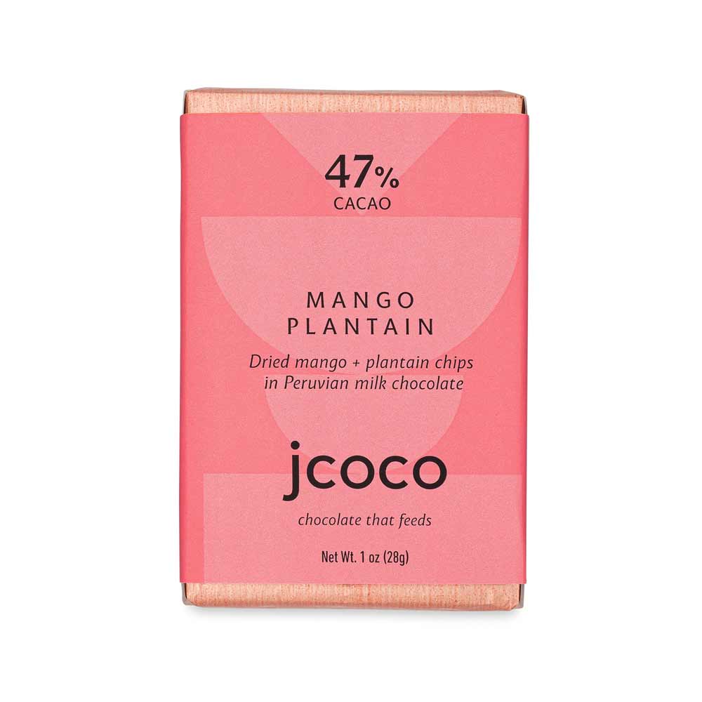 Jcoco Mango Plantain Milk Chocolate 47% Mini, 1oz