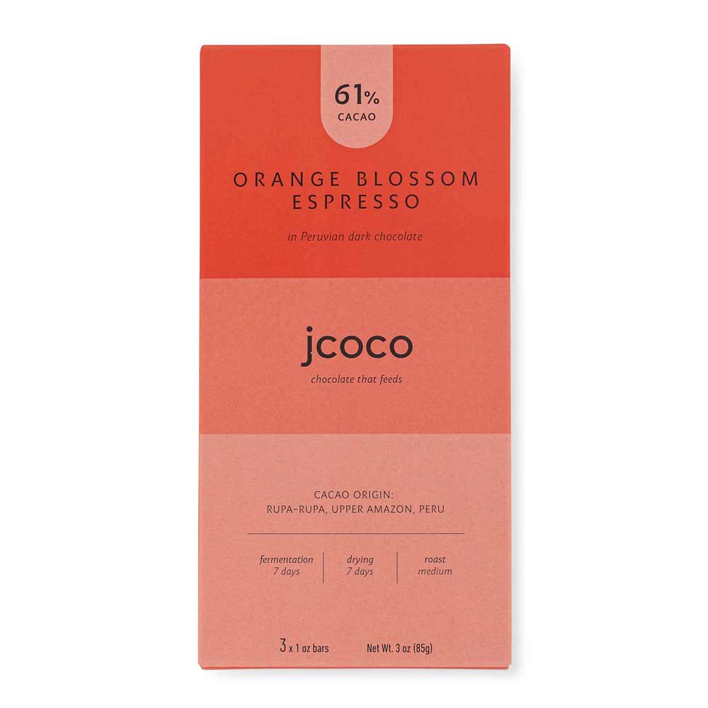 Jcoco Orange Blossom Espresso 61%, 3oz