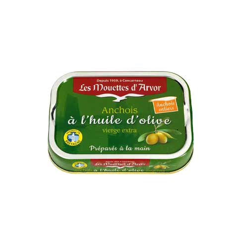 Les Mouettes d'Arvor Anchovies in EVOO, 100g