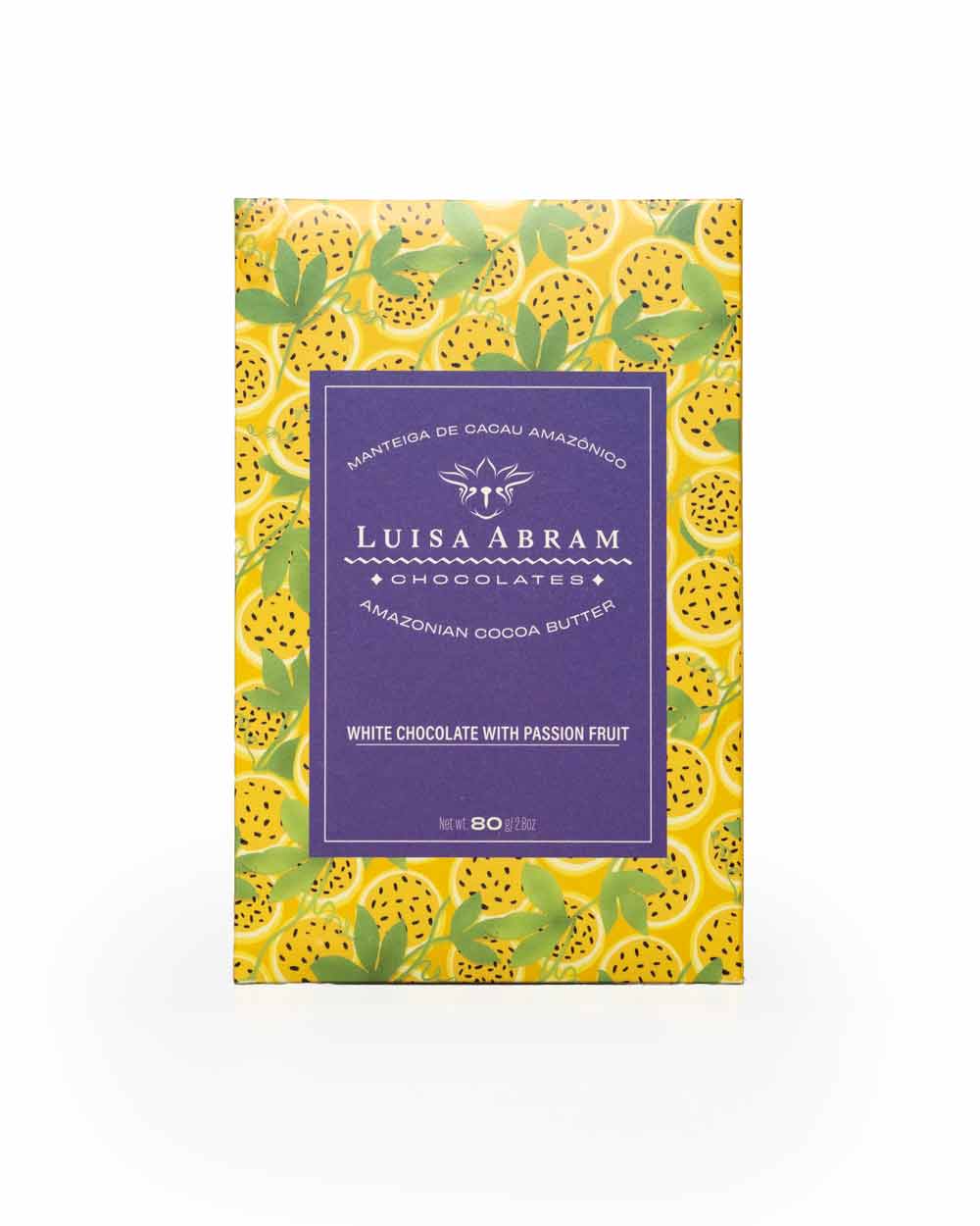 Luisa Abram White Chocolate with Passion Fruit, 80g