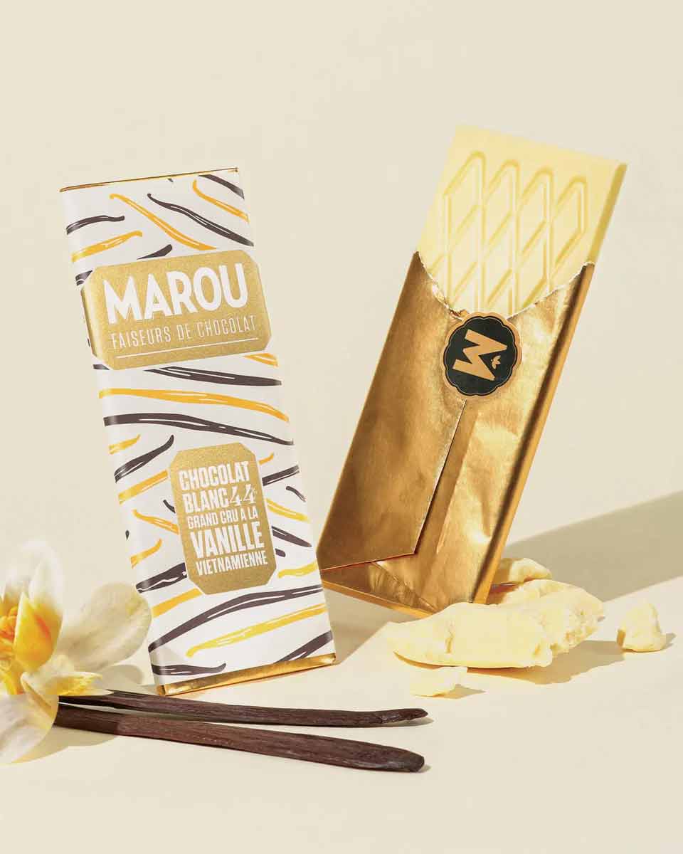 Marou White Chocolate with Vietnamese Vanilla 44% Mini, 24g - Image 3