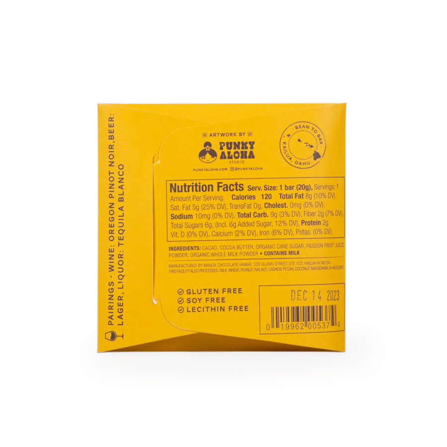 Manoa Flavors of Hawaii: Liliko'i x Passion Fruit Dark Milk Mini, 0.7oz - Image 2