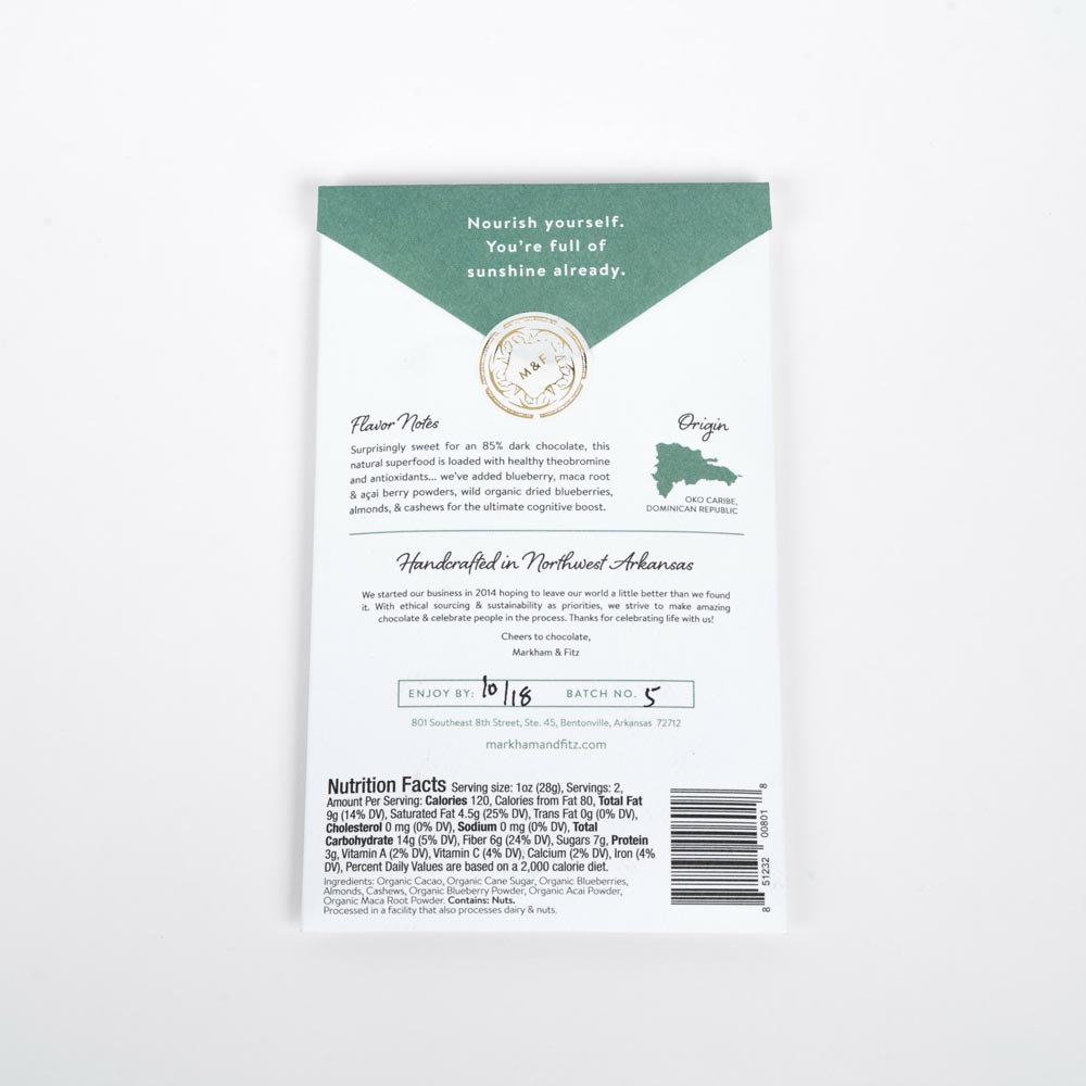 Markham & Fitz Brain Food 85%, 2oz - Image 2