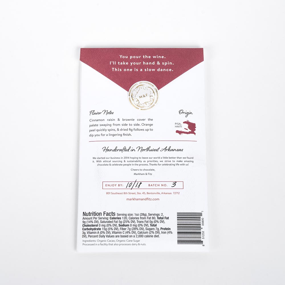 Markham & Fitz Haiti 75%, 2oz - Image 2