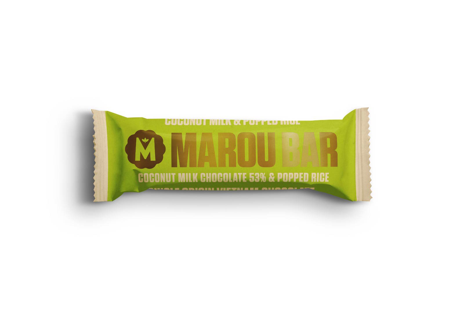 Marou Snack Bar Coconut Milk & Popped Rice 53%, 35g