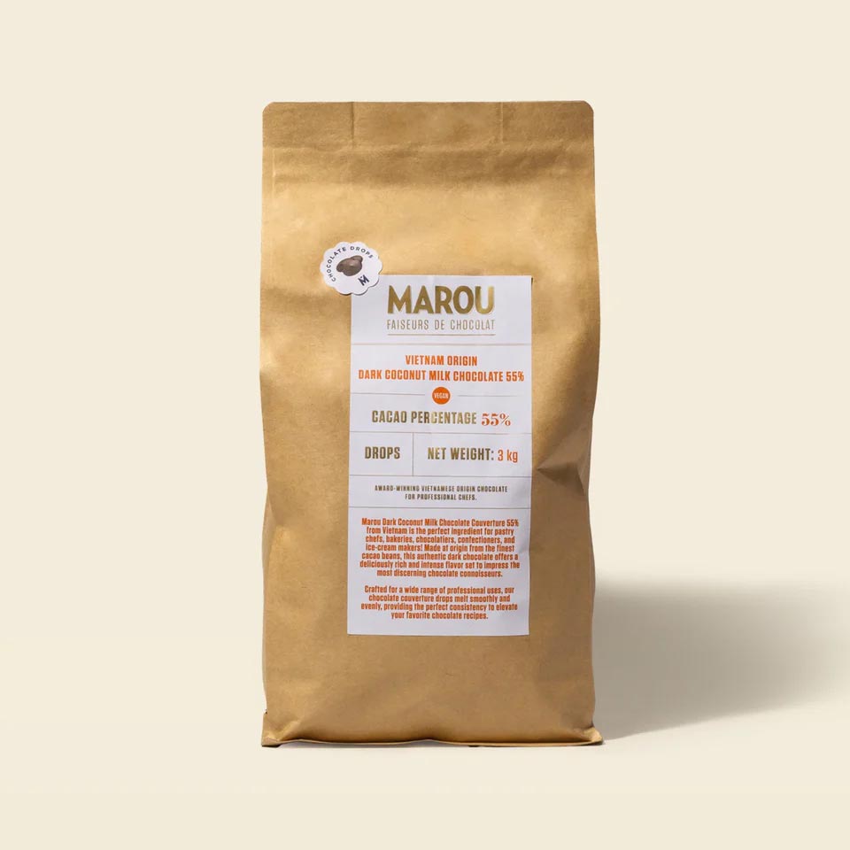 Marou Vietnam Origin Dark Coconut Milk Chocolate 55%, 3kg